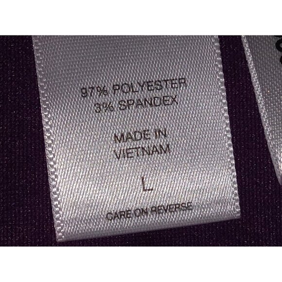 7th Avenue Womens Top Purple Flutter Sleeve Blouse Asymmetrical Hem Size L - Picture 11 of 12